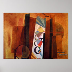 Poster Kandinsky Development in Brown Abstract Artwork