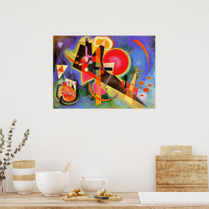 Poster Kandinsky - En bleu, art abstrait,