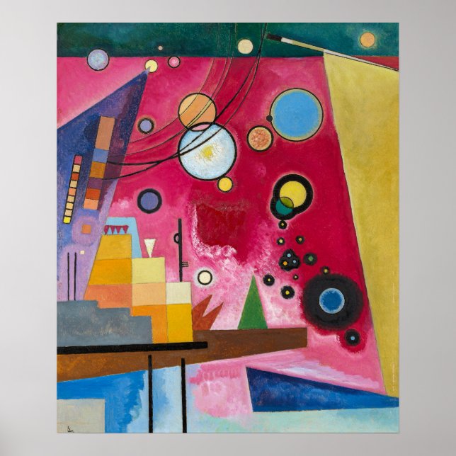 Poster Kandinsky Heavy Red, 1924 (Devant)