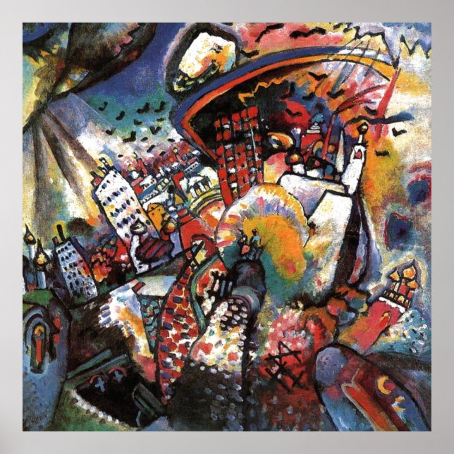 Poster Kandinsky Moscou I Cityscape Art Abstrait (Devant)