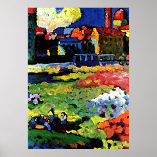 Poster Kandinsky - Munich-Schwabing avec l'église