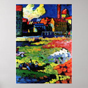 Poster Kandinsky - Munich-Schwabing avec l'église de St