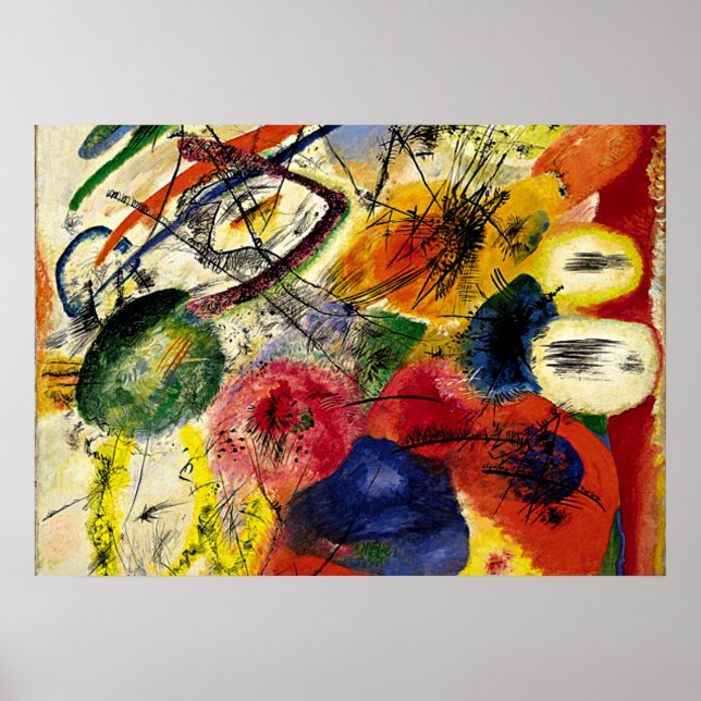 Poster Kandinsky - Noires frappes (Devant)