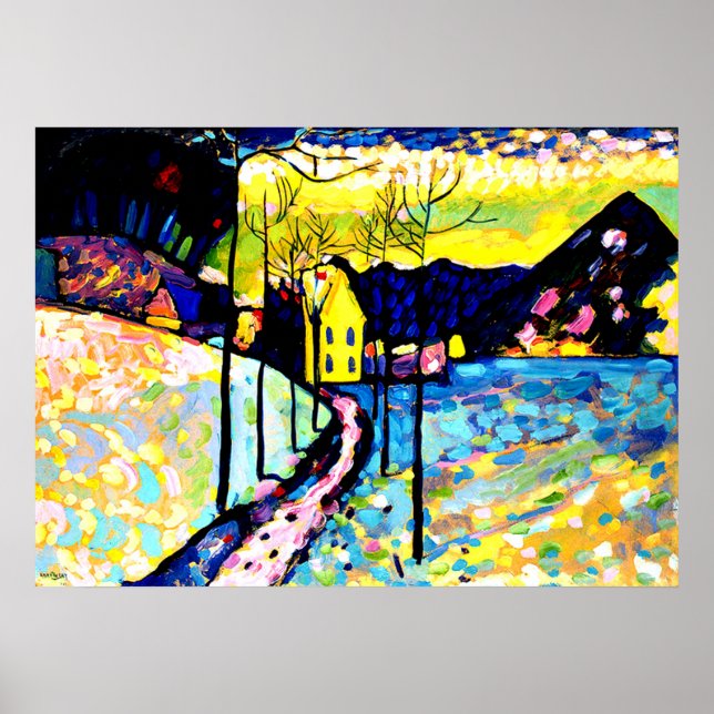 Poster Kandinsky - Paysage hivernal (Devant)