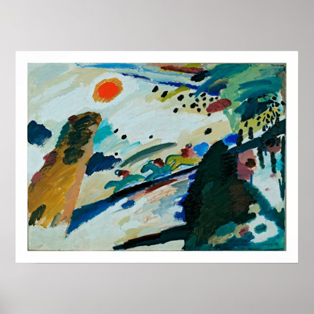 Poster Kandinsky - Paysage romantique (Devant)