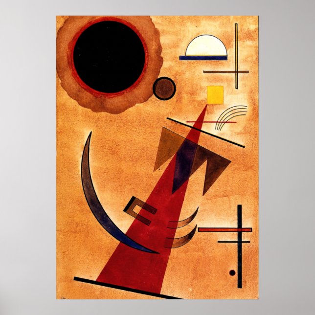 Poster Kandinsky - Rot à Spitzform, 1925 (Devant)