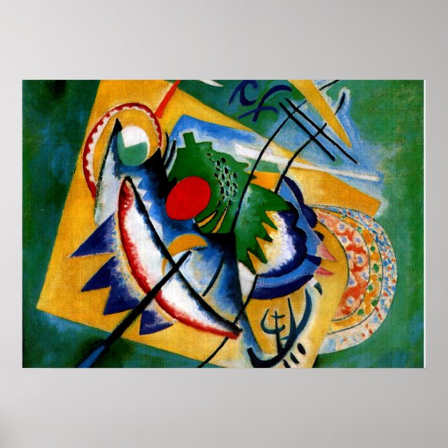 Poster Kandinsky - Rouge ovale (Devant)
