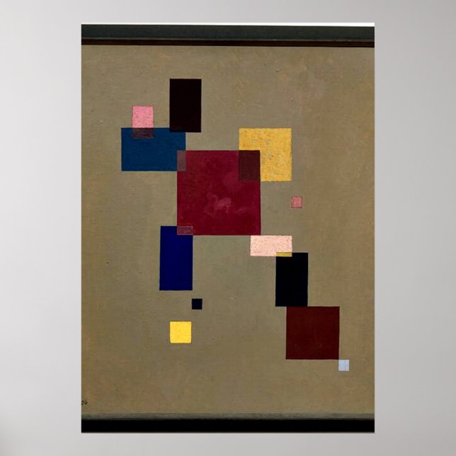 Poster Kandinsky - Treize Rectangles (Devant)