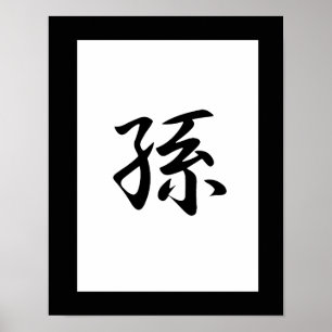 Poster Kanji japonais pour petite-fille - mago