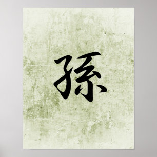 Poster Kanji japonais pour petite-fille - mago
