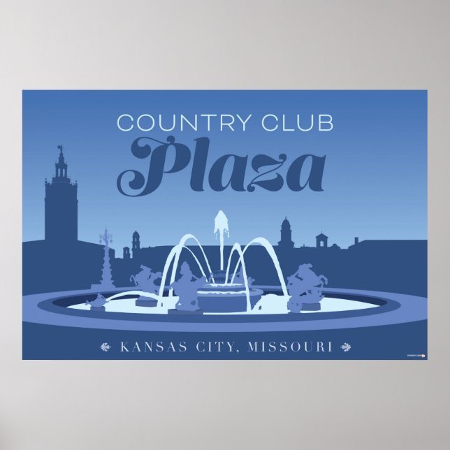 Poster Kansas City Points de repère : Country Club - 36 x (Devant)