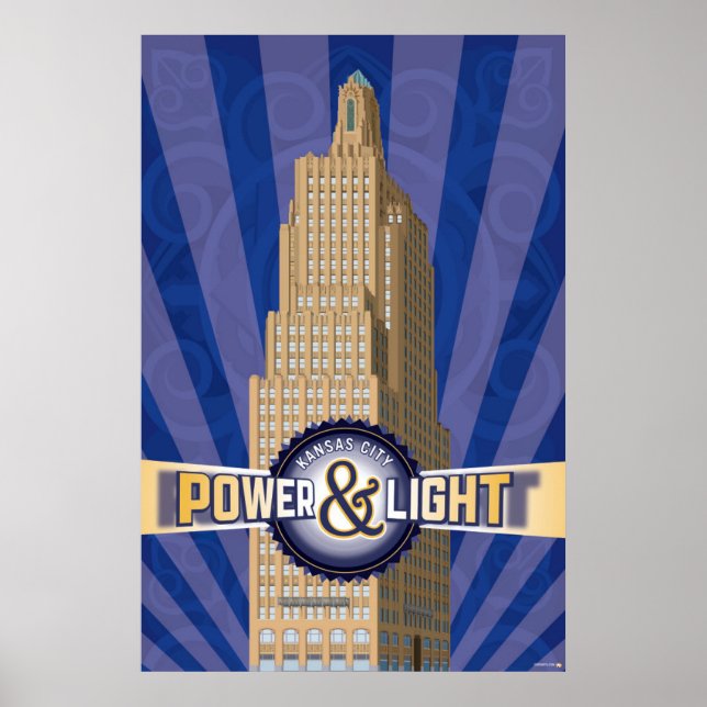 Poster Kansas City Points de repère : KCPL - 24 x 36 (Devant)