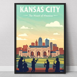 Poster Kansas City vintage