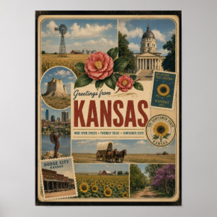 Poster Kansas Style Vintage Authentique