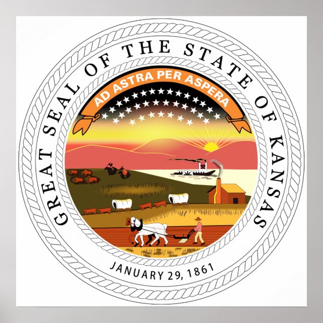 Poster Kansas, USA (Devant)