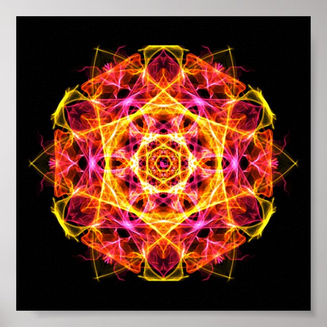 Poster Kapha Dosha Équilibrer Ayurveda Mandala (Devant)