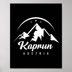 Poster Kaprun Autriche Station de ski Ski Snowboard Cadea