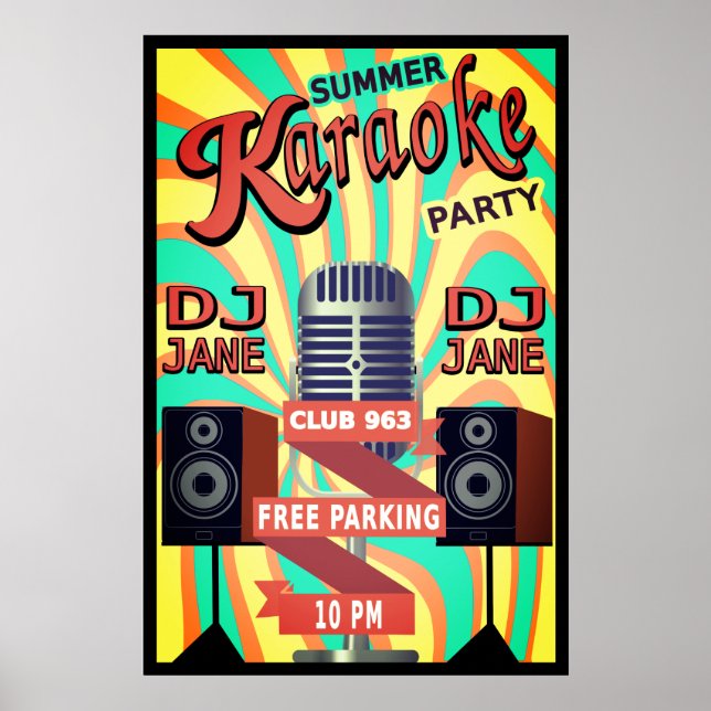 Poster Karaoke Night (Devant)