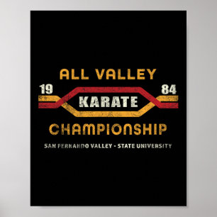 Poster Karate All Valley 1984 Hommes Femmes Enfant Drôle