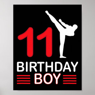 Poster Karate Anniversaire Tee Boy Cadeau Enfants Taekwon