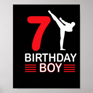 Poster Karate Anniversaire Tee Boy Cadeau Enfants Taekwon