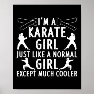 Poster Karate Art Pour Filles Femmes Karate Black Belt Ma
