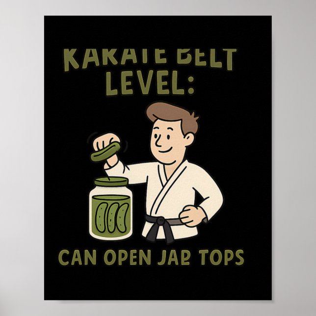 Poster Karate Belt Level peut ouvrir Jar Tops Martial Art (Devant)