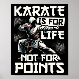 Poster Karaté Drôle Pour Hommes Judo - Karate Est La Vie 