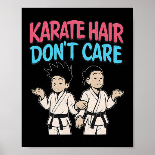 Poster Karate Hair s'en fiche Graffiti Arts Martiaux