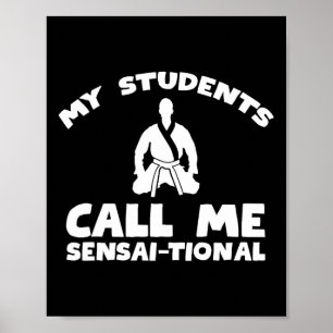 Poster Karate Kung Fu Sensai Enseignant - Arts Martiaux
