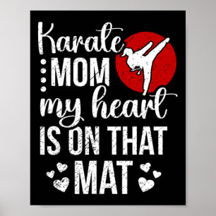 Poster Karate Maman Mon Coeur Est Sur Ce Mat Karate Mama
