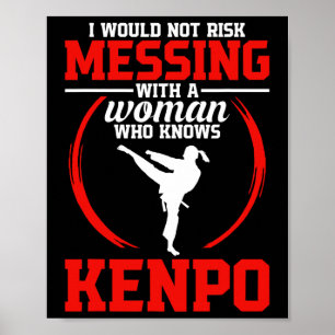 Poster Karate Martial Arts Pas Risque Kenpo School Fighte