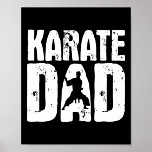 Poster Karate Papa - Entraîneur d'arts martiaux Karateka 