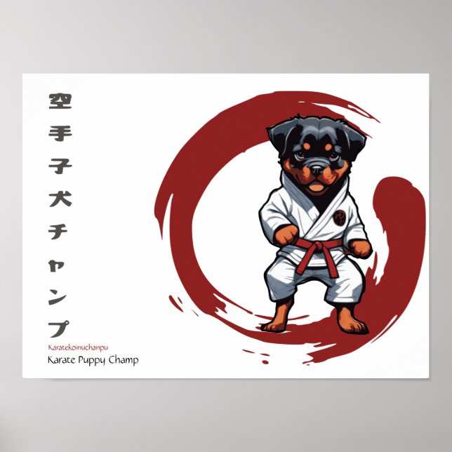 Poster Karate Puppy Champ (Devant)