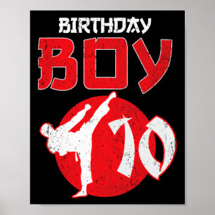 Poster Karate Taekwondo 10 ans Anniversaire Martial Art