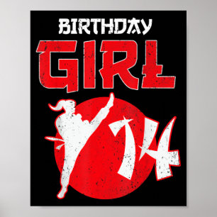 Poster Karate Taekwondo 14 Ans Anniversaire Arts Martiaux