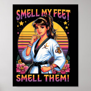Poster Karaté Taekwondo Sentez Mes Pieds Sentez Les Fille