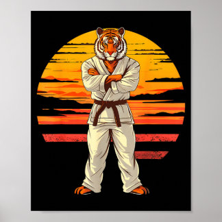 Poster Karate Tigre Sunset Jiu-Jitsu Taekwondo Mma Tigre
