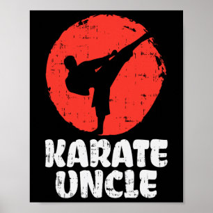 Poster Karate Uncle Fighter Japonais Martial Arts Hommes 