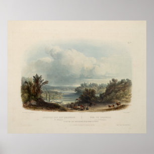 Poster Karl Bodmer : Vue du Delaware près de Bordentown