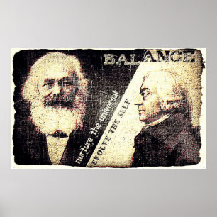 Poster Karl Marx et Adam Smith, le zen de ... (ancienne d