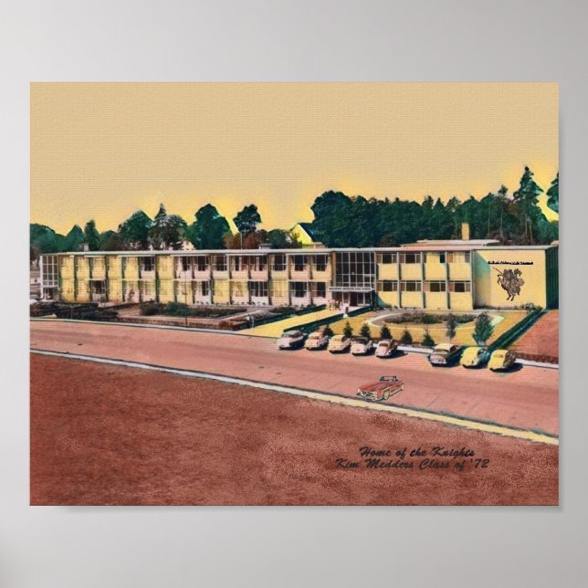 Poster Karlsruhe - photo du lycée américain (Devant)