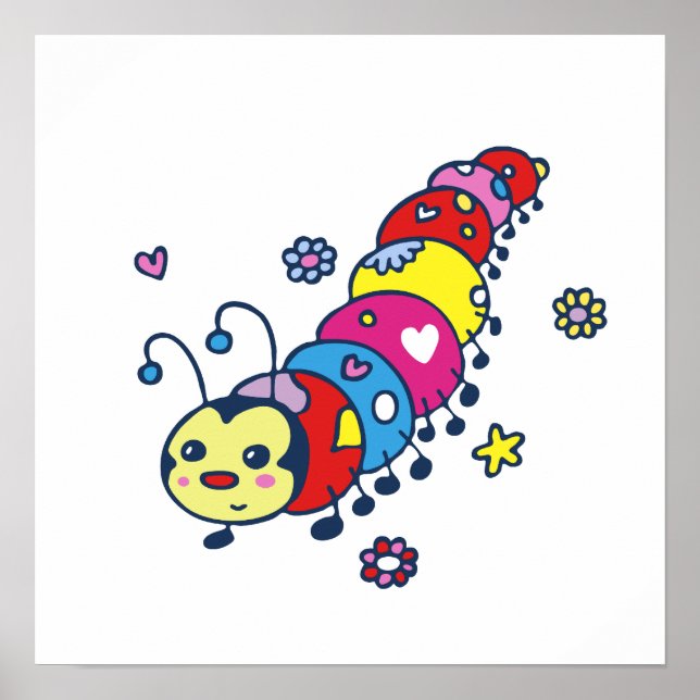 Poster Kat le chenille (Devant)