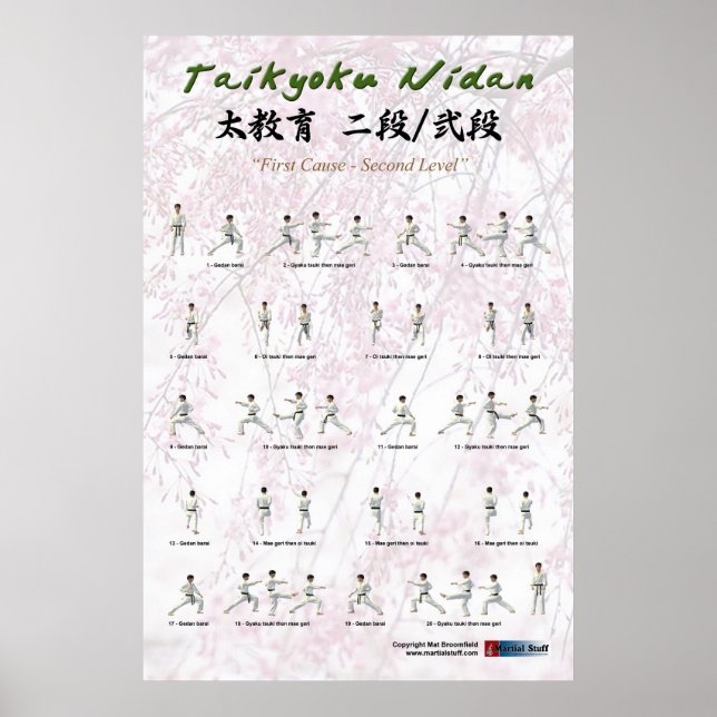 Poster Kata Taikyoku Nidan - 2ème kata (Devant)