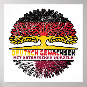 Poster Katar Katira Allemand Allemagne Arbre Racine