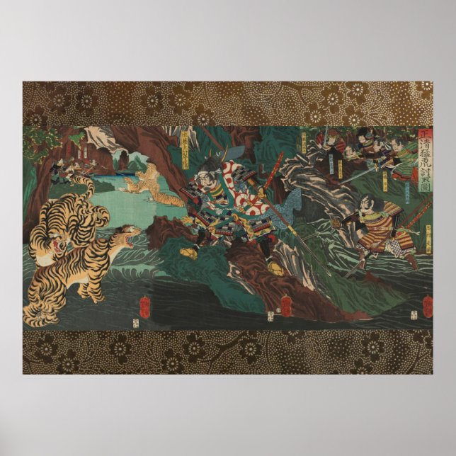 Poster Kato Kiyomosa tiger hunting in Korea (Devant)