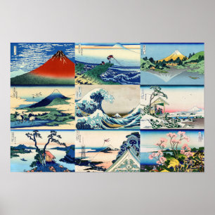 Poster Katsushika Hokusai - 36 Vues de la sélection du Mo