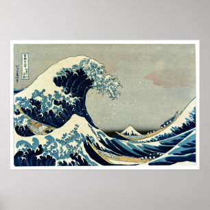 Poster Katsushika Hokusai dans La Grande Vague au large d