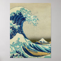 Katsushika Hokusai - La Grande vague au large de K