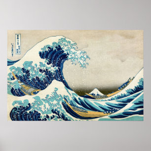Poster Katsushika Hokusai - La Grande Vague de Kanagawa